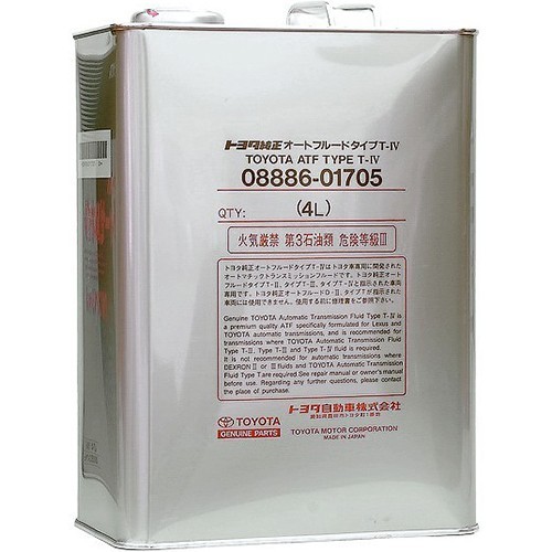 Масло трансмиссионное ATF TYPE T-4, 4л 08886-01705 TOYOTA Масло трансмиссионное ATF TYPE T-4, 4л 08886-01705 TOYOTA