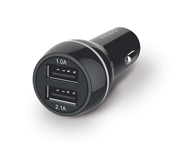 Автомобильное универсальное зарядное устройство 2xUSB 3.1 А Black DLP235710 PHILIPS Автомобильное универсальное зарядное устройство 2xUSB 3.1 А Black DLP235710 PHILIPS