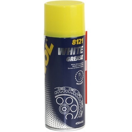 Белая литиевая смазка White Grease, 450мл 4036021881218 MANNOL Белая литиевая смазка White Grease, 450мл 4036021881218 MANNOL